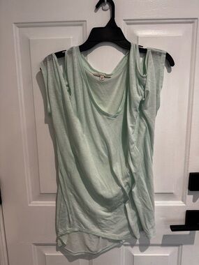 Express Mint Green Sleeveless Drape Tank